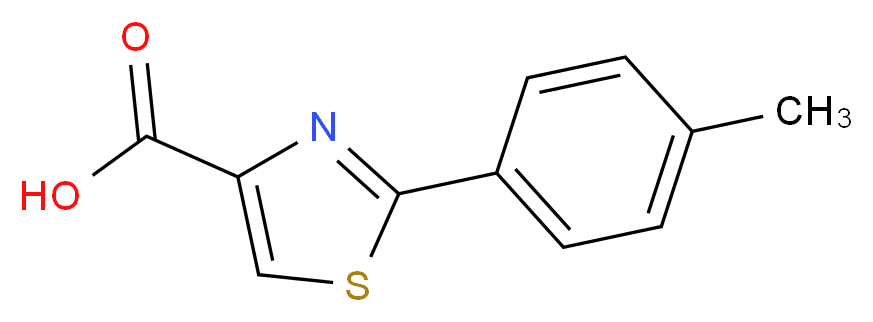 2-(4-Methylphenyl)-1,3-thiazole-4-carboxylic acid_分子结构_CAS_17228-99-8)