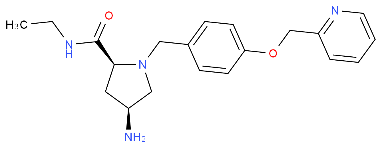 (4S)-4-amino-N-ethyl-1-[4-(pyridin-2-ylmethoxy)benzyl]-L-prolinamide_分子结构_CAS_)