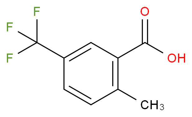 2-methyl-5-(trifluoromethyl)benzoic acid_分子结构_CAS_13055-63-5