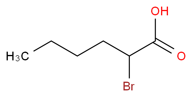 2-bromohexanoic acid_分子结构_CAS_616-05-7