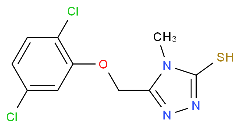 5-[(2,5-Dichlorophenoxy)methyl]-4-methyl-4H-1,2,4-triazole-3-thiol_分子结构_CAS_588674-33-3)