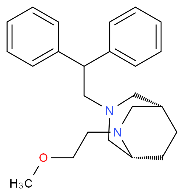 (1S*,5R*)-3-(2,2-diphenylethyl)-6-(2-methoxyethyl)-3,6-diazabicyclo[3.2.2]nonane_分子结构_CAS_)