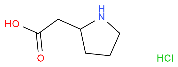 Pyrrolidin-2-yl-acetic acid hydrochloride_分子结构_CAS_53912-85-9)