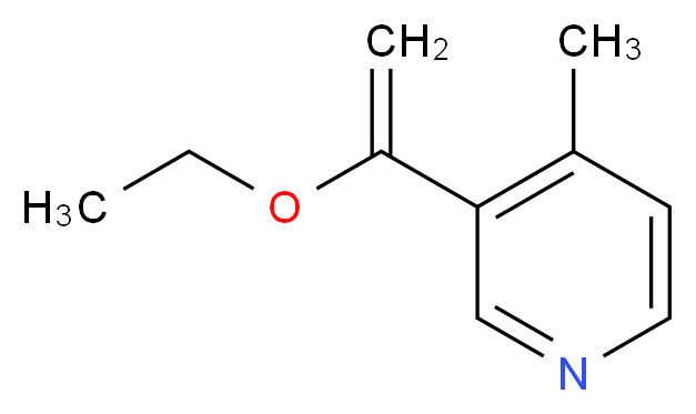 3-(1-Ethoxyvinyl)-4-methylpyridine_分子结构_CAS_55314-29-9)