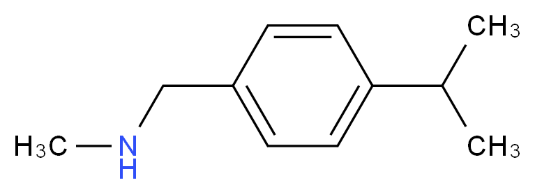 methyl({[4-(propan-2-yl)phenyl]methyl})amine_分子结构_CAS_73441-51-7