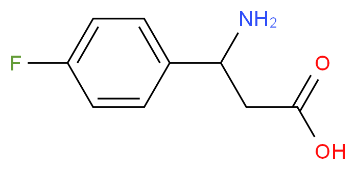 3-氨基-3-(4-氟苯基)丙酸_分子结构_CAS_325-89-3)