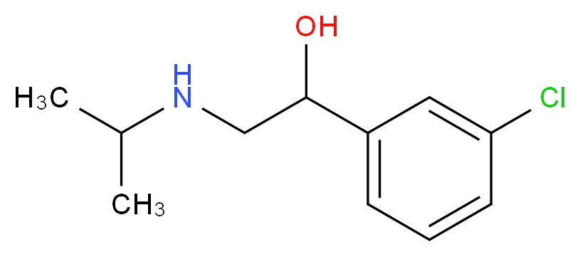 1-(3-chlorophenyl)-2-[(propan-2-yl)amino]ethan-1-ol_分子结构_CAS_23299-18-5