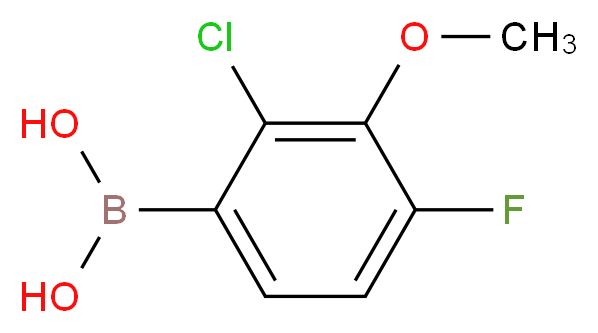 (2-Chloro-4-fluoro-3-methoxyphenyl)boronic acid_分子结构_CAS_943831-11-6)
