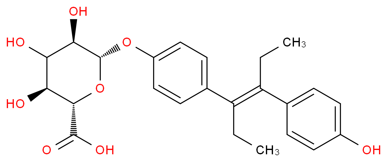 Diethyl Stilbestrol β-D-Glucuronide_分子结构_CAS_2408-40-4)