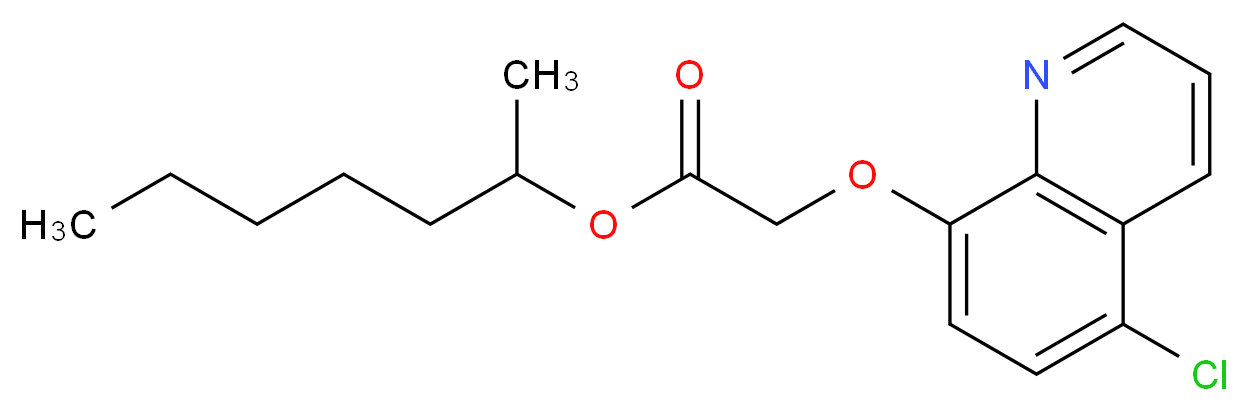 heptan-2-yl 2-[(5-chloroquinolin-8-yl)oxy]acetate_分子结构_CAS_99607-70-2