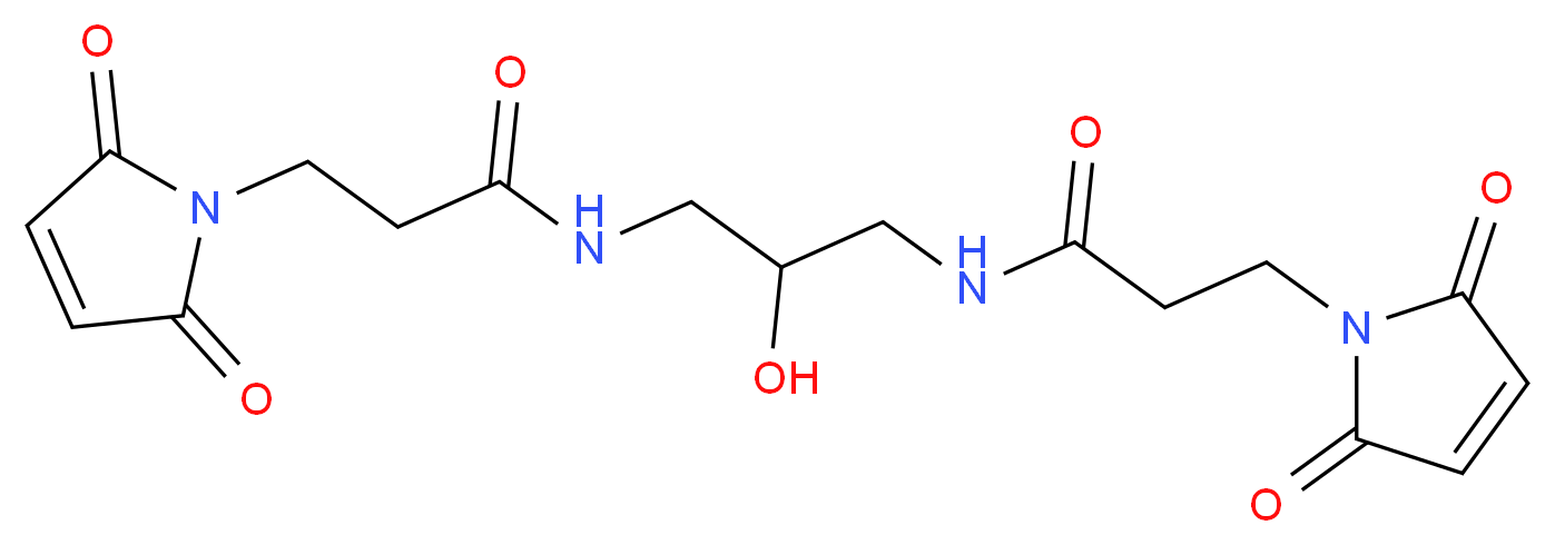 3-(2,5-dioxo-2,5-dihydro-1H-pyrrol-1-yl)-N-{3-[3-(2,5-dioxo-2,5-dihydro-1H-pyrrol-1-yl)propanamido]-2-hydroxypropyl}propanamide_分子结构_CAS_115388-98-2