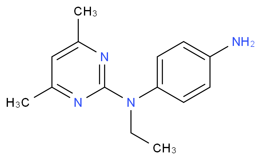 1-N-(4,6-dimethylpyrimidin-2-yl)-1-N-ethylbenzene-1,4-diamine_分子结构_CAS_387358-43-2
