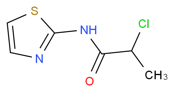 2-Chloro-N-1,3-thiazol-2-ylpropanamide_分子结构_CAS_116200-98-7)