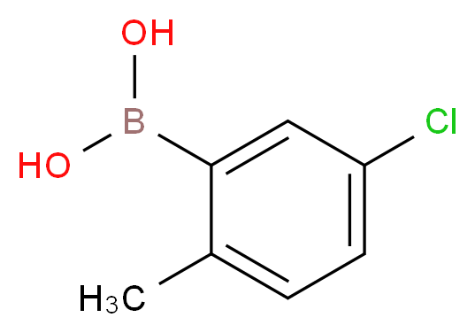 5-氯-2-甲基苯硼酸_分子结构_CAS_148839-33-2)