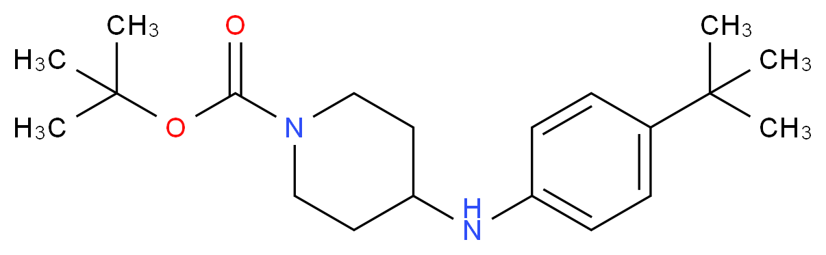 tert-butyl 4-[(4-tert-butylphenyl)amino]piperidine-1-carboxylate_分子结构_CAS_885949-49-5