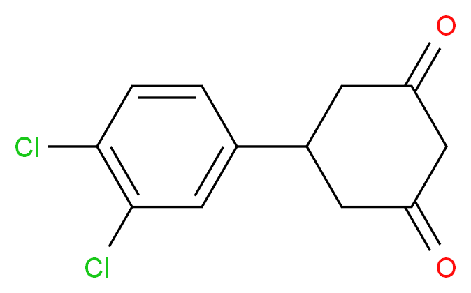 5-(3,4-dichlorophenyl)cyclohexane-1,3-dione_分子结构_CAS_27463-42-9)