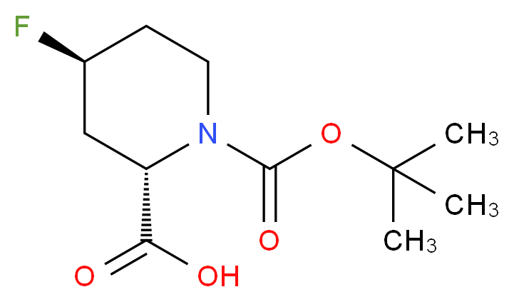 (2S,4S)-1-[(tert-butoxy)carbonyl]-4-fluoropiperidine-2-carboxylic acid_分子结构_CAS_1260602-67-2