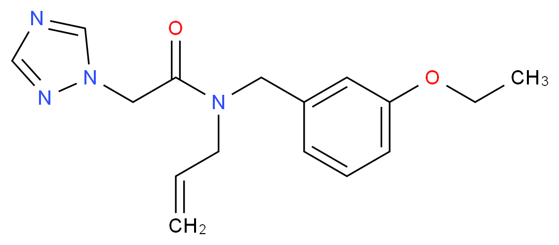 N-allyl-N-(3-ethoxybenzyl)-2-(1H-1,2,4-triazol-1-yl)acetamide_分子结构_CAS_)