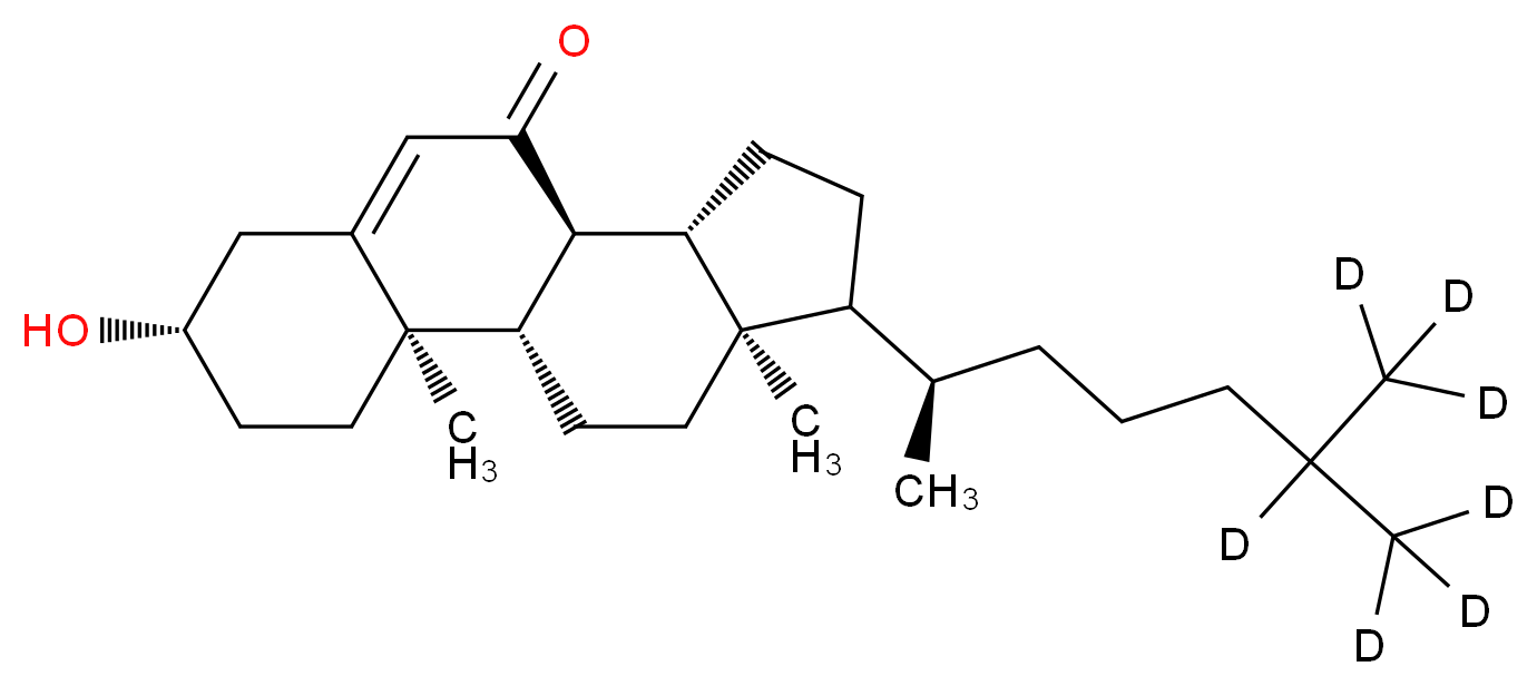 (1S,2R,5S,10S,11S,15R)-5-hydroxy-2,15-dimethyl-14-[(2R)-6-(<sup>2</sup>H<sub>3</sub>)methyl(6,7,7,7-<sup>2</sup>H<sub>4</sub>)heptan-2-yl]tetracyclo[8.7.0.0<sup>2</sup>,<sup>7</sup>.0<sup>1</sup><sup>1</sup>,<sup>1</sup><sup>5</sup>]heptadec-7-en-9-one_分子结构_CAS_127684-08-6