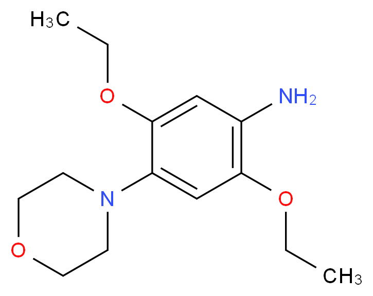 2,5-diethoxy-4-(morpholin-4-yl)aniline_分子结构_CAS_51963-82-7