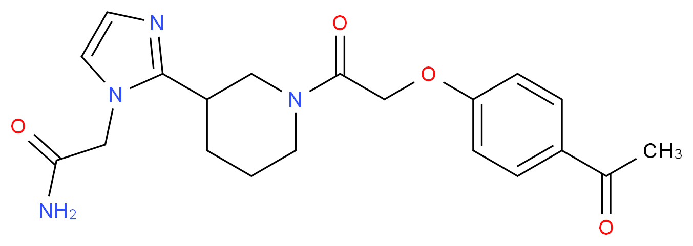 2-(2-{1-[(4-acetylphenoxy)acetyl]piperidin-3-yl}-1H-imidazol-1-yl)acetamide_分子结构_CAS_)