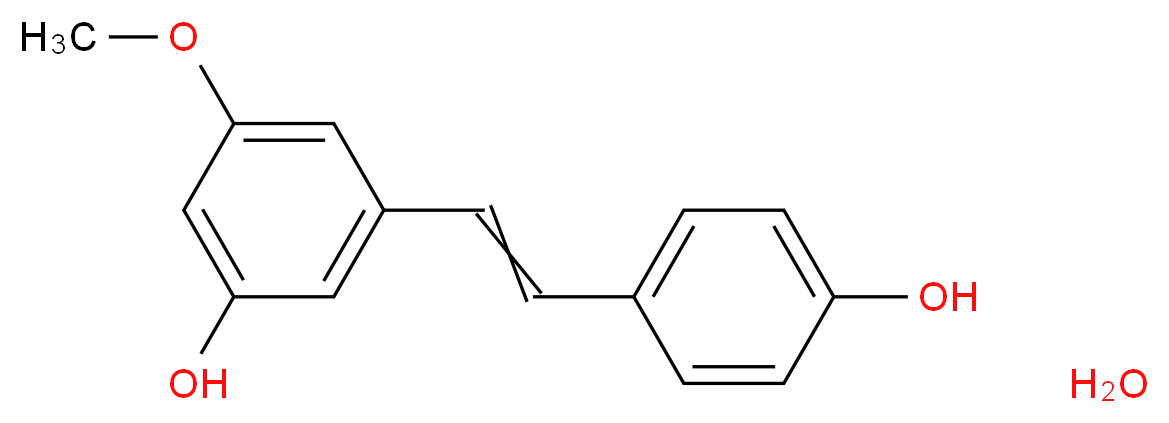 Pinostilbene hydrate_分子结构_CAS_42438-89-1(anhydrous))