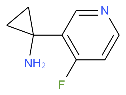 1-(4-fluoropyridin-3-yl)cyclopropan-1-amine_分子结构_CAS_1060809-47-3