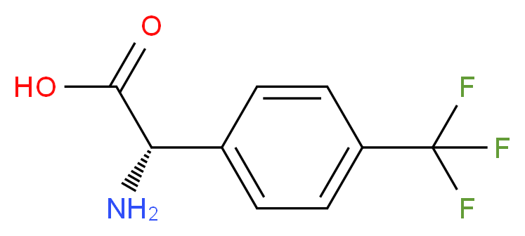 (2S)-2-amino-2-[4-(trifluoromethyl)phenyl]acetic acid_分子结构_CAS_144789-75-3