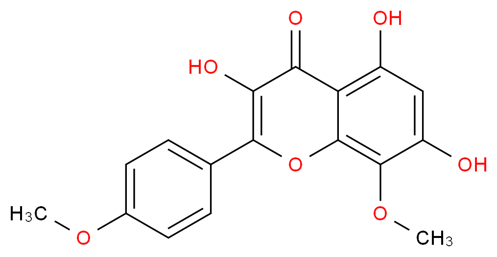 3,5,7-trihydroxy-8-methoxy-2-(4-methoxyphenyl)-4H-chromen-4-one_分子结构_CAS_3443-28-5