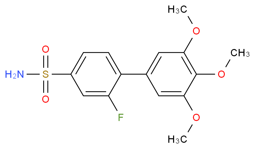 2-fluoro-3',4',5'-trimethoxybiphenyl-4-sulfonamide_分子结构_CAS_)