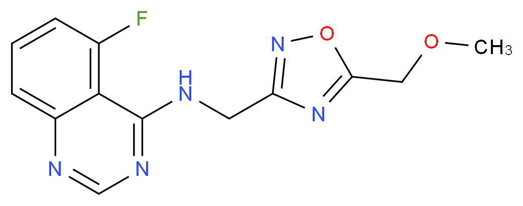 5-fluoro-N-{[5-(methoxymethyl)-1,2,4-oxadiazol-3-yl]methyl}quinazolin-4-amine_分子结构_CAS_)