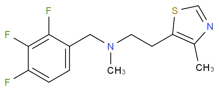 N-methyl-2-(4-methyl-1,3-thiazol-5-yl)-N-(2,3,4-trifluorobenzyl)ethanamine_分子结构_CAS_)