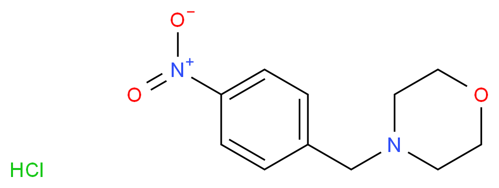 4-[(4-nitrophenyl)methyl]morpholine hydrochloride_分子结构_CAS_90754-91-9