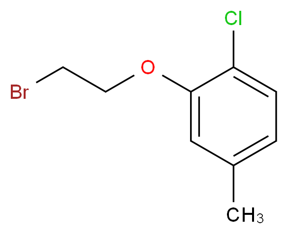 2-(2-bromoethoxy)-1-chloro-4-methylbenzene_分子结构_CAS_910032-21-2