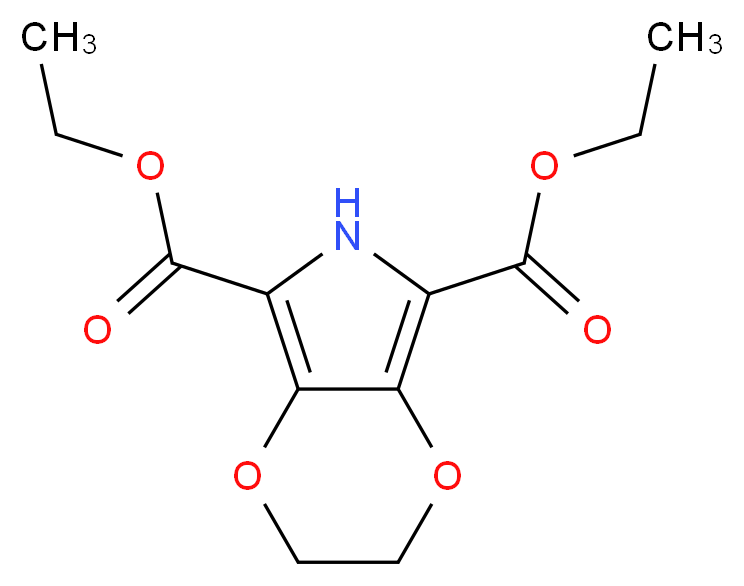 5,7-diethyl 2H,3H,6H-[1,4]dioxino[2,3-c]pyrrole-5,7-dicarboxylate_分子结构_CAS_870704-19-1