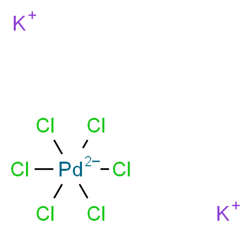 六氯钯(IV)酸钾_分子结构_CAS_16919-73-6)