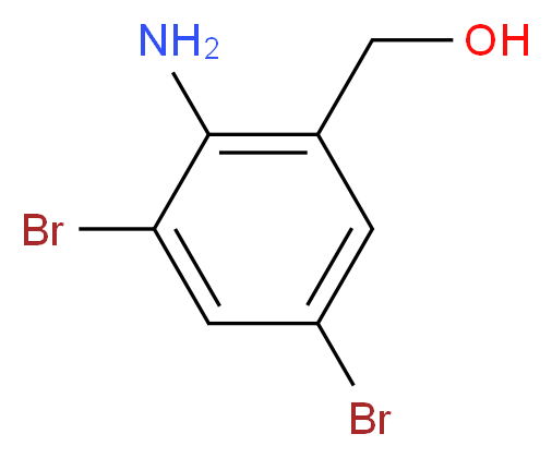 (2-amino-3,5-dibromophenyl)methanol_分子结构_CAS_50739-76-9