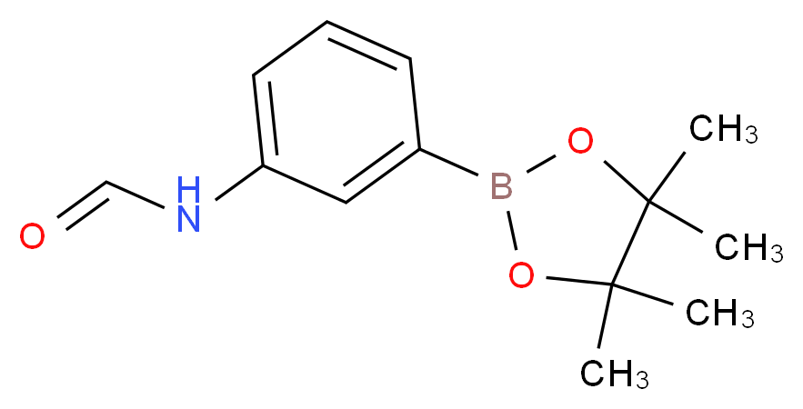 N-[3-(tetramethyl-1,3,2-dioxaborolan-2-yl)phenyl]formamide_分子结构_CAS_480425-37-4