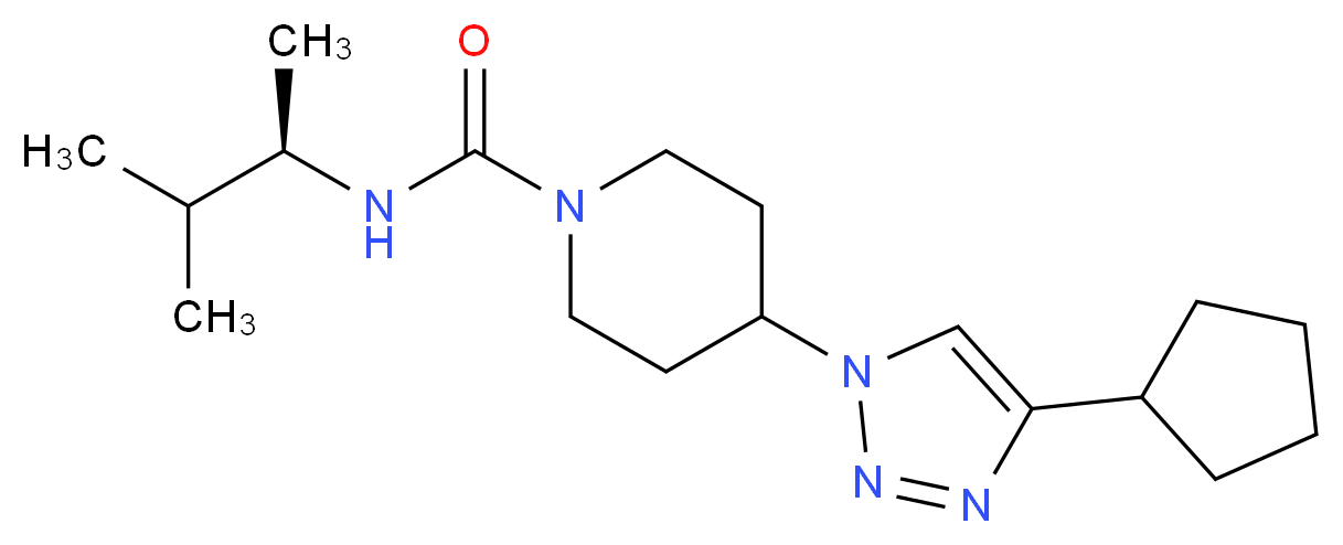 4-(4-cyclopentyl-1H-1,2,3-triazol-1-yl)-N-[(1R)-1,2-dimethylpropyl]piperidine-1-carboxamide_分子结构_CAS_)