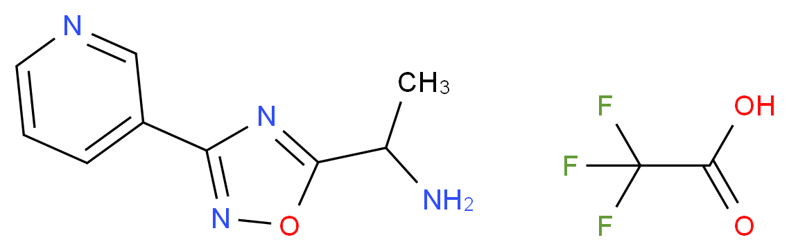 1-(3-Pyridin-3-yl-1,2,4-oxadiazol-5-yl)ethanamine trifluoroacetate salt_分子结构_CAS_)