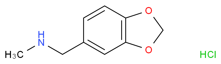 (1,3-Benzodioxol-5-ylmethyl)methylamine hydrochloride_分子结构_CAS_15205-27-3)