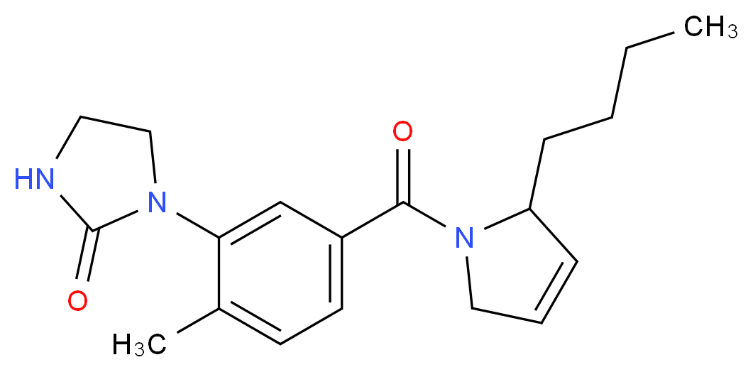1-{5-[(2-butyl-2,5-dihydro-1H-pyrrol-1-yl)carbonyl]-2-methylphenyl}-2-imidazolidinone_分子结构_CAS_)