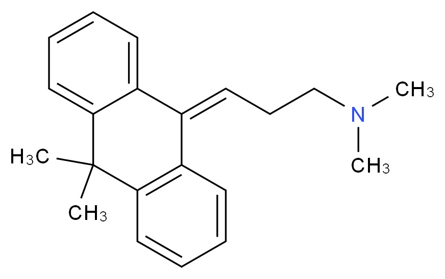 [3-(10,10-dimethyl-9,10-dihydroanthracen-9-ylidene)propyl]dimethylamine_分子结构_CAS_5118-29-6