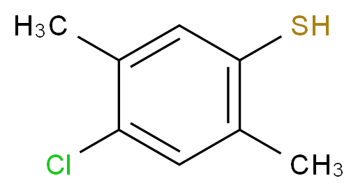 4-chloro-2,5-dimethylbenzene-1-thiol_分子结构_CAS_59962-29-7