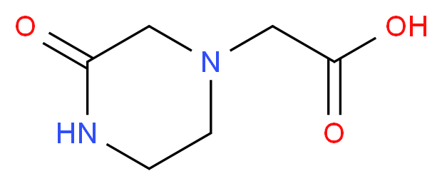 (3-OXO-1-PIPERAZINYL)ACETIC ACID_分子结构_CAS_25629-32-7)