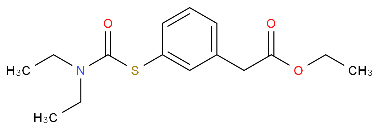 ethyl 2-{3-[(diethylcarbamoyl)sulfanyl]phenyl}acetate_分子结构_CAS_67443-55-4