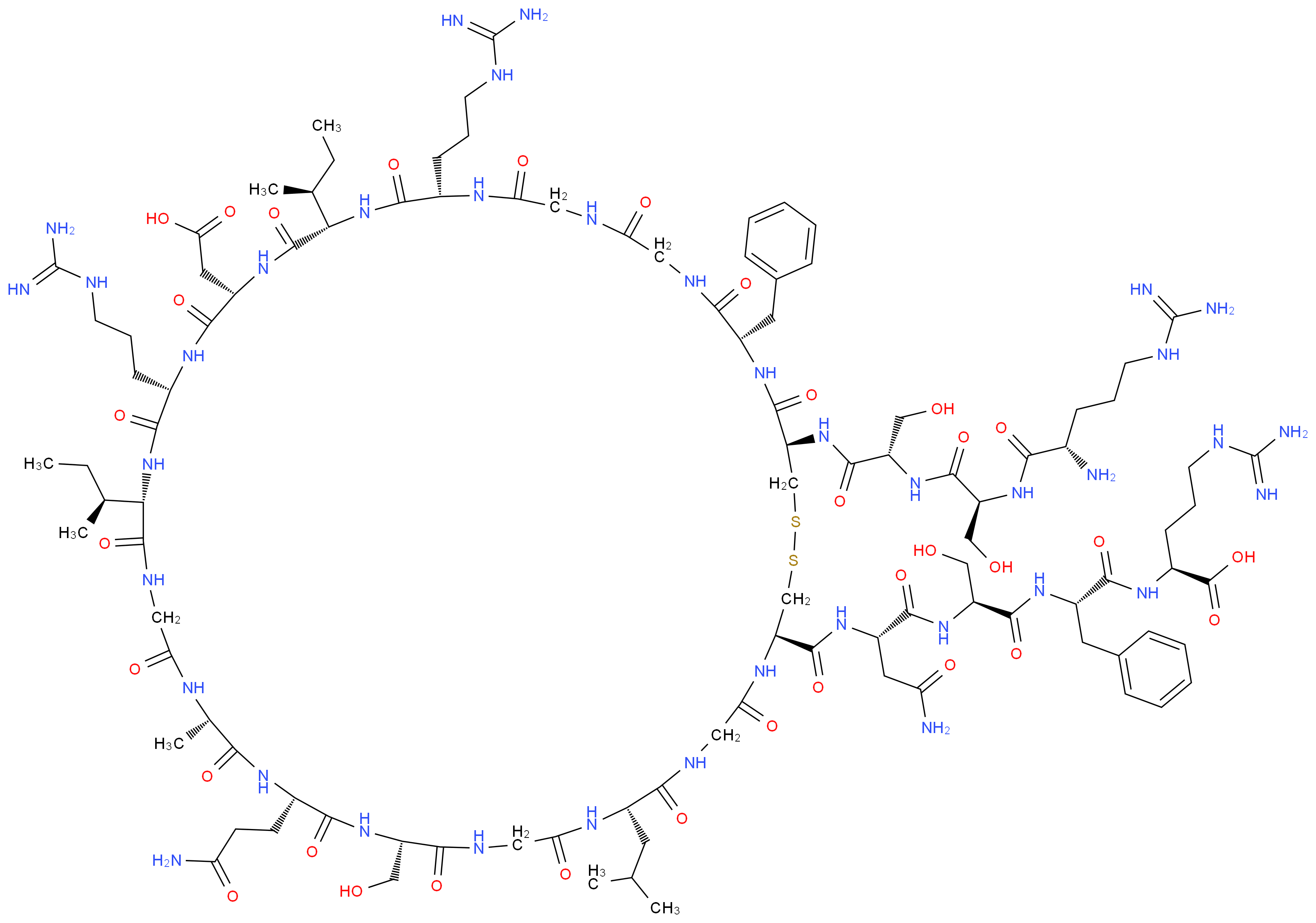 Atrial Natriuretic Peptide, fragment 4-27 from rat_分子结构_CAS_91421-87-3)