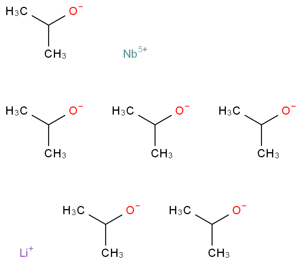 niobium(5+) ion lithium(1+) ion hexakis(propan-2-olate)_分子结构_CAS_21864-21-1