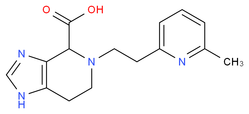 5-[2-(6-methylpyridin-2-yl)ethyl]-4,5,6,7-tetrahydro-1H-imidazo[4,5-c]pyridine-4-carboxylic acid_分子结构_CAS_)