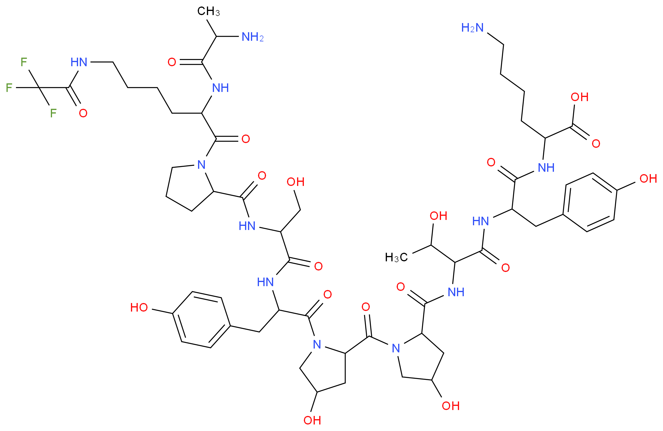 Ala-Lys(TFA)-Pro-Ser-Tyr-Hyp-Hyp-Thr-Tyr-Lys_分子结构_CAS_125383-20-2)